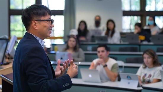 UCR School of Business Prof. Max Yoo Teaching a Class