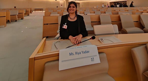 Riya Yadav at United Nation