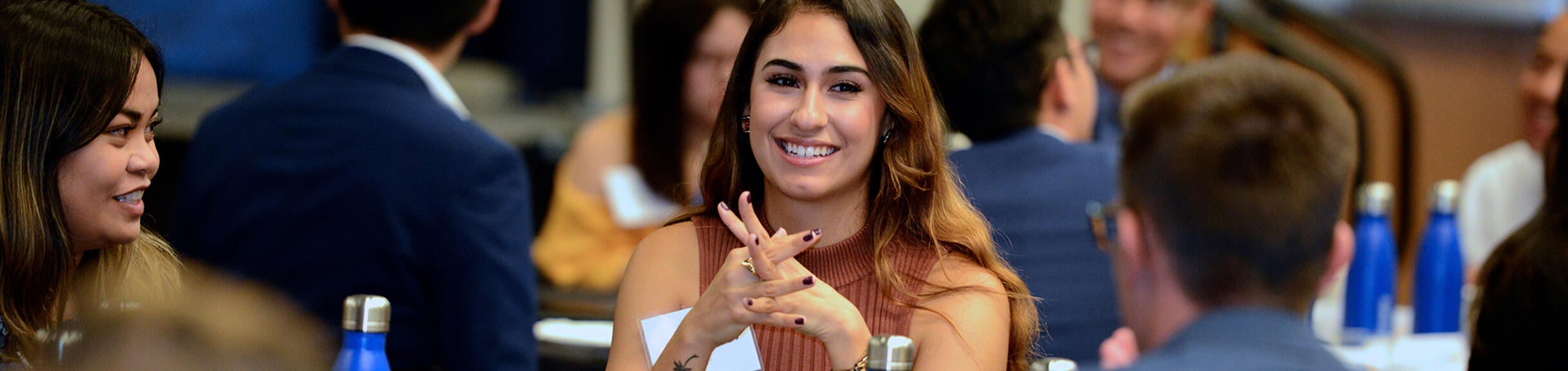 smiling female student