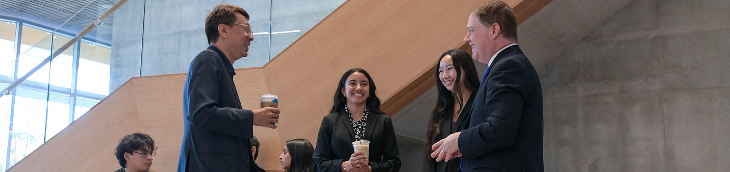 UCR School of Business students with advisors