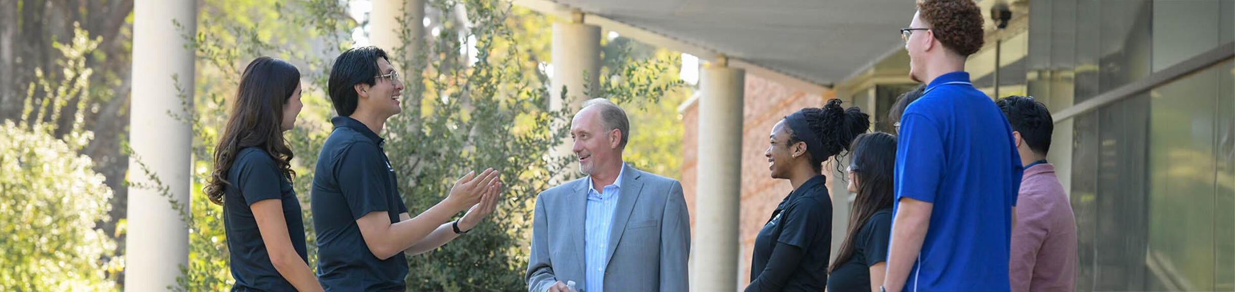 UCR School of Business Students with Mickey McGuire