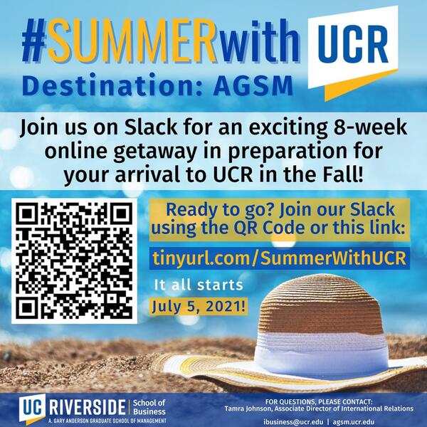 Join #SUMMERwithUCR program on Slack