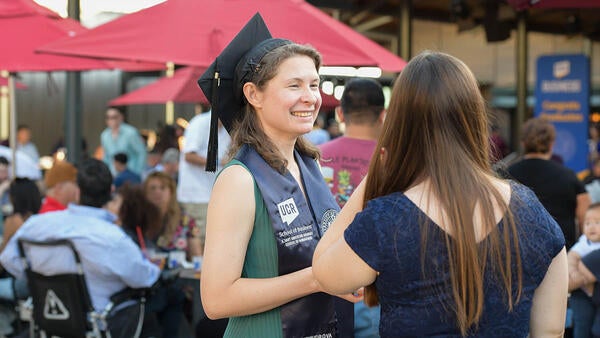 Graduating Student at the Barn Reception