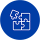 Blue Puzzle Pieces Icon