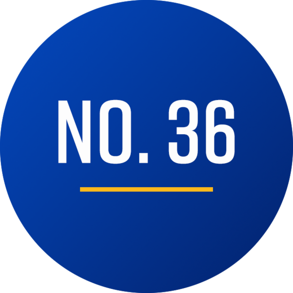 Blue circle with No. 36