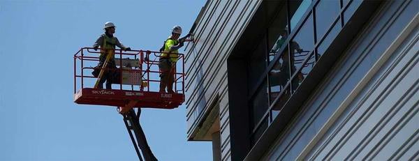 Construction workers on UCR campus