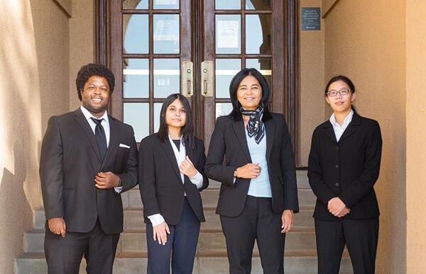 Cinema Culturas 2023 team in front of Anderson Hall