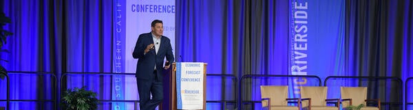 Dr. Christopher Thornberg speaking at the IE Economic Forecast Conference