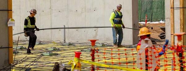 Construction workers at UC Riverside