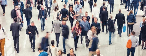 Crowd walking