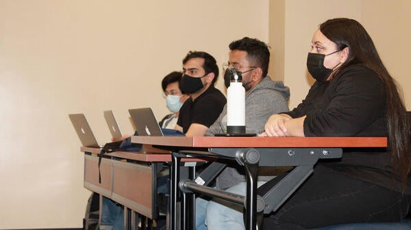 MBA students in Professor Elaine Wong's Organizational Behavior class