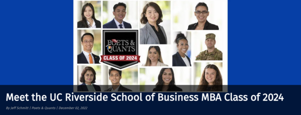 Poets and Quants 2023 montage with students