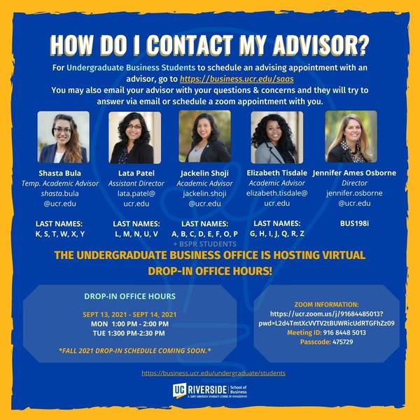 UG Advising Team flyer