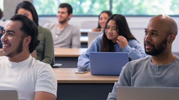 Undergraduate business students in classroom