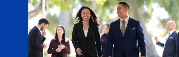 Students walking