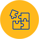 Yellow Puzzle Pieces Icon