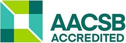 AACSB accredited, small horizontal logo