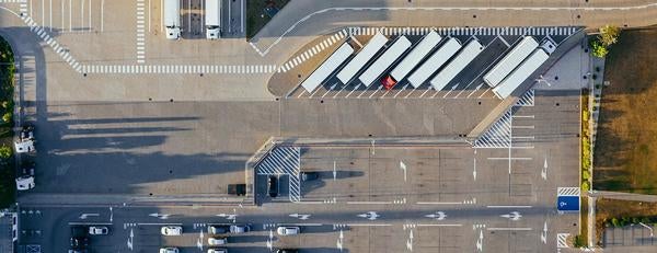 Trucks, aerial image / unsplash.com