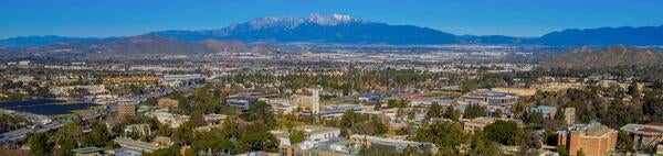 UC Riverside campus, aerial view