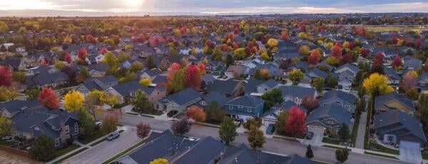 Inland Empire houses aerial view