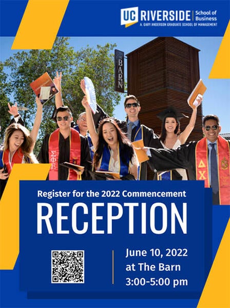 2022 Commencement reception poster