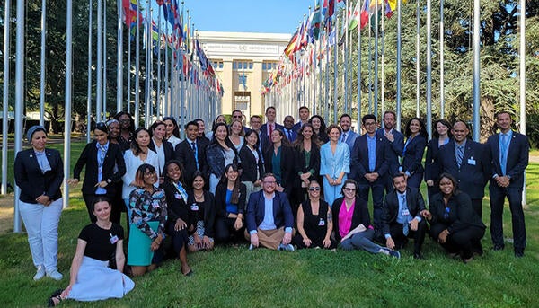 Riya Yadav at United Nations with others