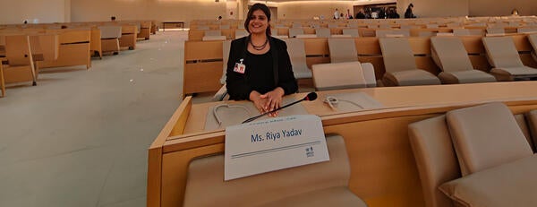 Riya Yadav at United Nation