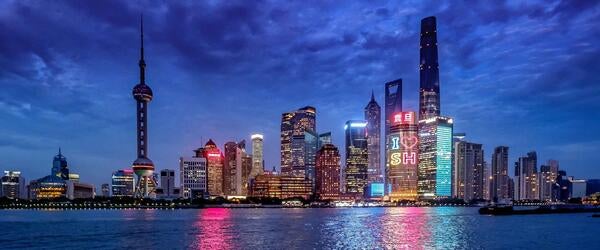 Shanghai skyline at night