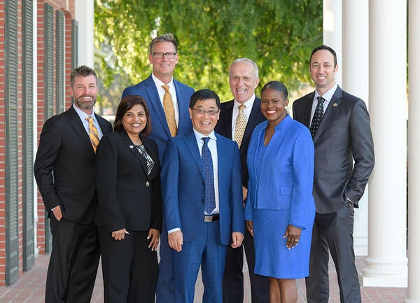 Executive Fellows Installation Dinner 2024, Group with UCR Chancellor