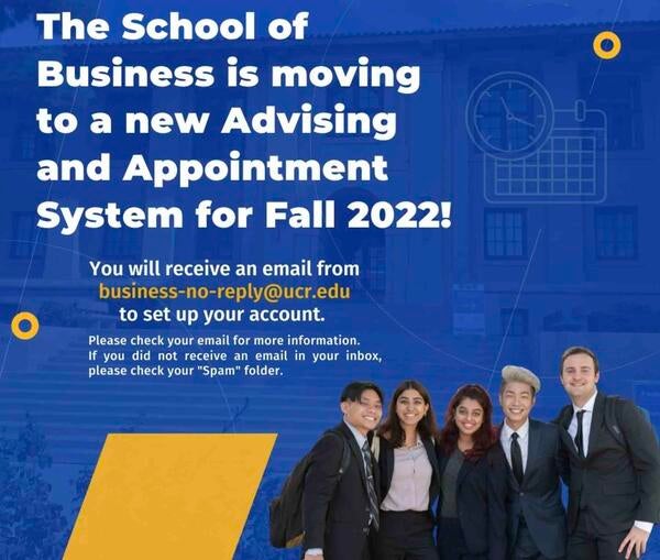 Undergraduate Advising new appointment scheduler alert