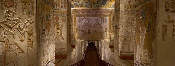 Inside a pyramid in Egypt