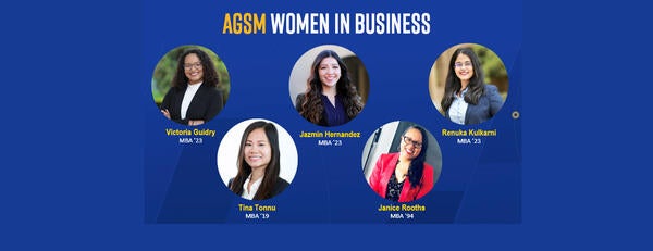 Women in Business AGSM panel March 2022