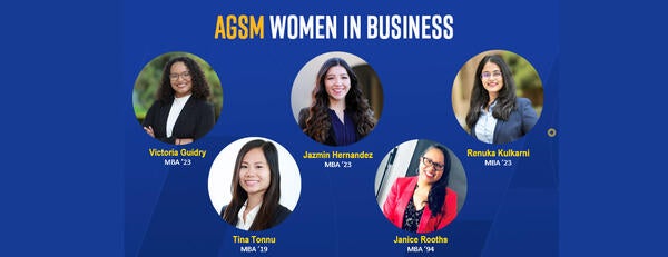 Women in Business AGSM panel March 2022