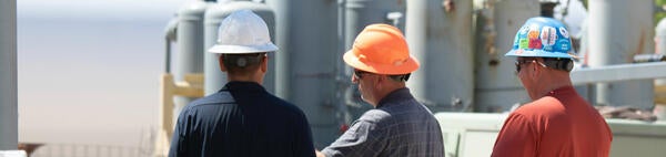 Workers at construction site