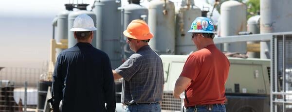 Workers at construction site