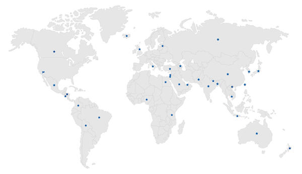 2022 World Map of Students Origins