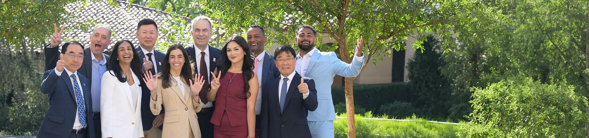 Chancellor S. Jack Hu, Mickey McGuire, Anita Alamshaw, Michael Xu, Jordana Katcher, James Merino, Undergraduate Shayla Michel, Damon Richardson, Dean Yunzeng Wang, and Undergraduate Rhowen Raju