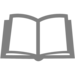 Icon open book gray