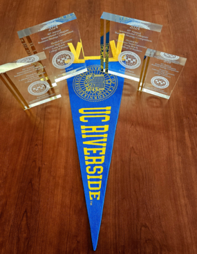 Four ICSBC 2024 awards and the UC Riverside banner