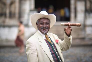 Man with cigar in Cuba