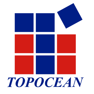 Squares logo red and blue for Topocean