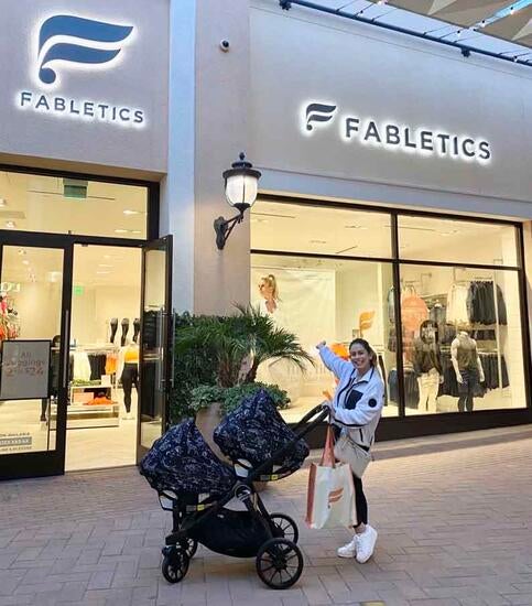 Baby Cullen visiting Fabletics store