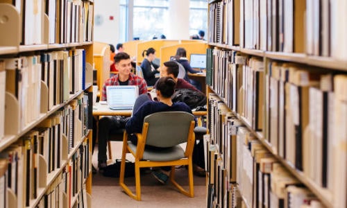 Students in Orbach Science Library at UC Riverside
