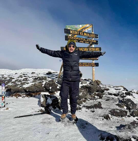 Thomas Kramer on Mount Kilimanjaro