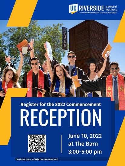 2022 Commencement reception poster