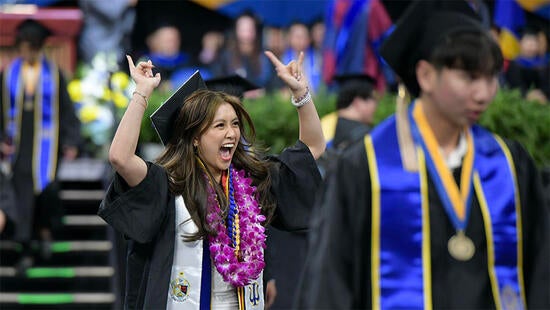 UCR Business graduates at the Toyota Arena 2024