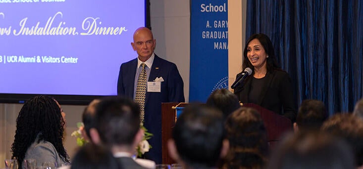 Anita Alamshaw '91, center, shares her experience during her term as a fellow