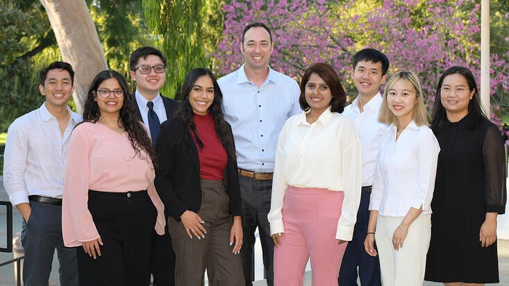 Executive Fellow David Gutierrez with AGSM students Executive Fellow David Gutierrez with AGSM students