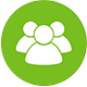 Three People Green Icon