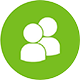 Two People Green Icon